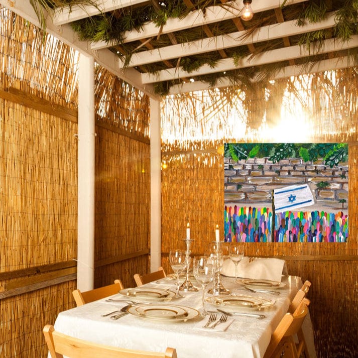 Arielle Zorger Designs - Colorful Kotel Sukkah Banner - ModernTribe