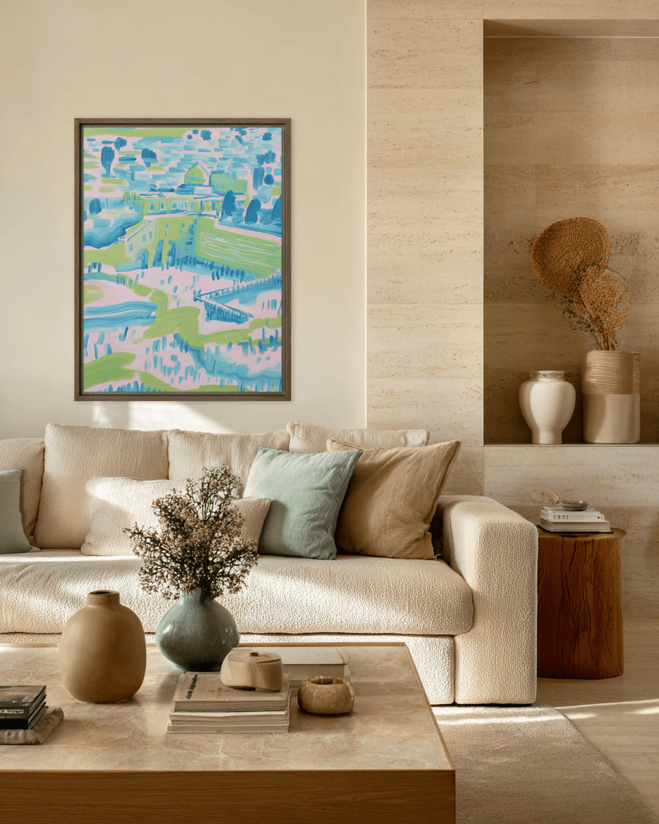 Beraishis - Brushstrokes of the Jerusalem Wall Framed Canvas by Beraishis - ModernTribe