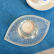 AULICA Candleholders Oval Eye Candle Holder 10x15cm Silver Mirror