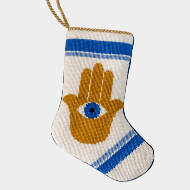 Bauble Stockings - Hand - Stitched Hamsa Mini Stocking - ModernTribe