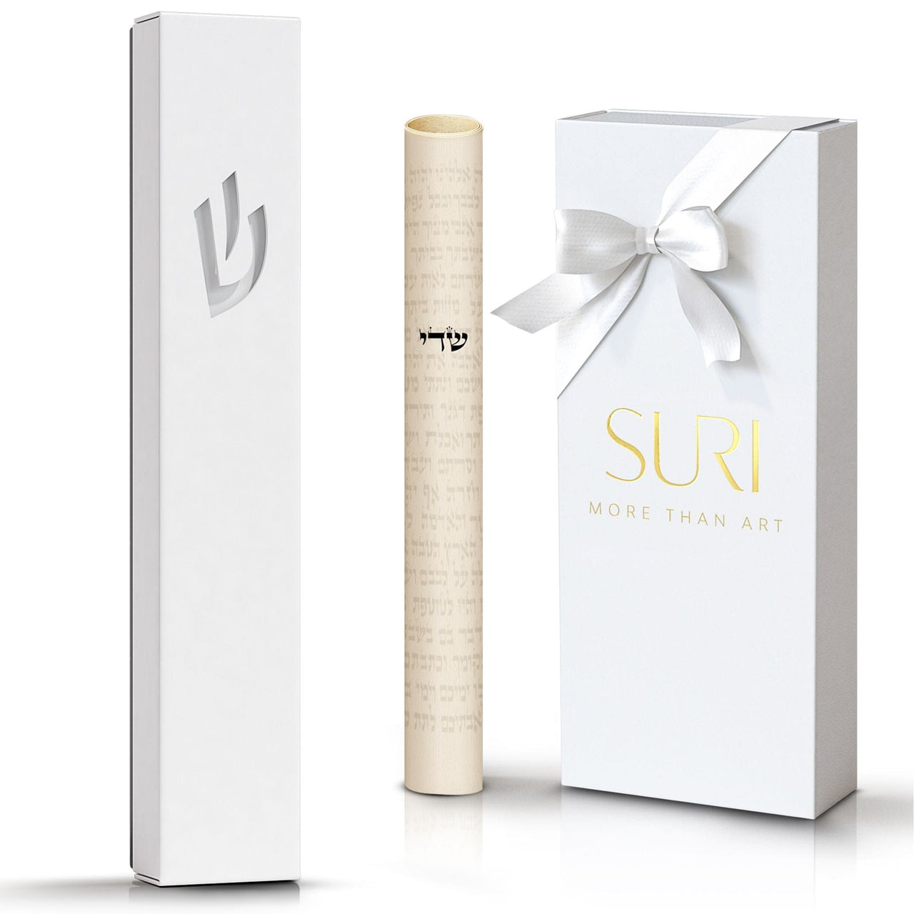 SURI - White Sweetheart Mezuzah Case - ModernTribe