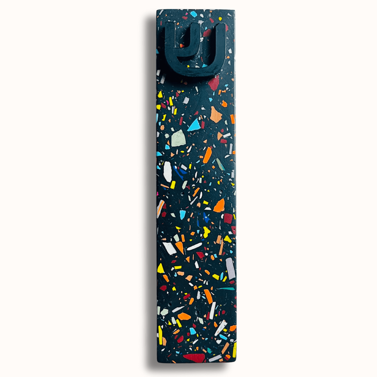 The Materials Design Co. Mezuzahs Midnight Black Rainbow Terrazzo Mezuzah