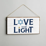 Rustic Marlin Decorations Love and Light Twine Hanging Sign