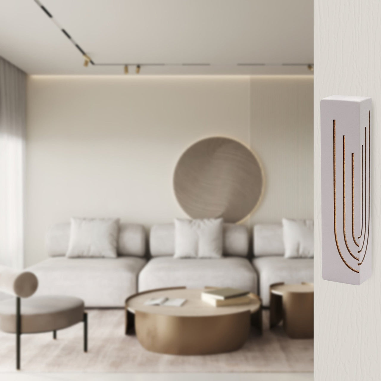 SURI - Gray Concrete Glam Mezuzah Case - ModernTribe