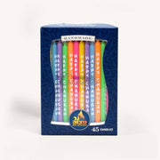 Ner Mitzvah Hanukkah Candles Happy Hanukkah Multicolor Hanukkah Candles - 45 Pack