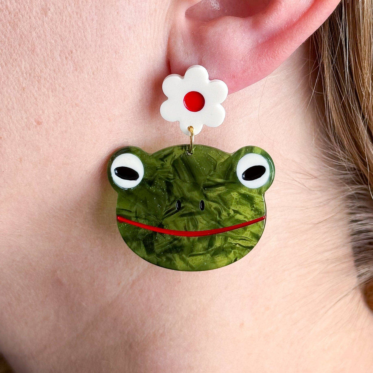 Jenny Lemons - Frogs and Florals Passover Earrings - ModernTribe
