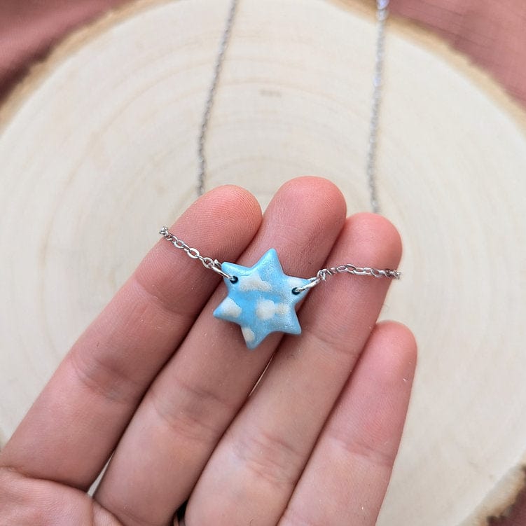 Edie's Art Shop - Shamayim Sky Star of David Necklace - ModernTribe