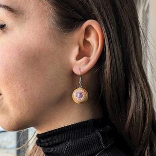 Edie's Art Shop - Clay Sufganiyot Earrings - ModernTribe