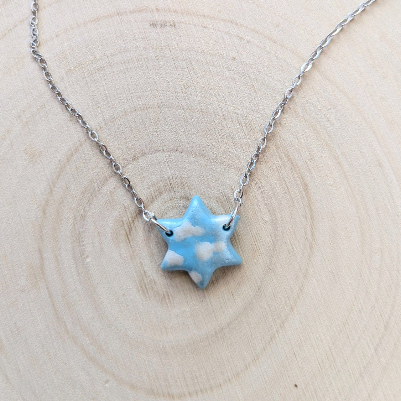 Edie's Art Shop - Shamayim Sky Star of David Necklace - ModernTribe