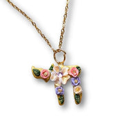 Edie's Art Shop Necklaces Nisan Floral Chai Necklace