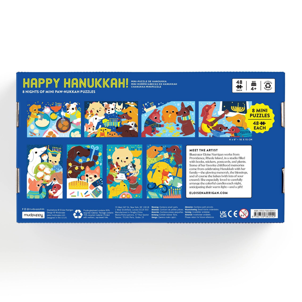 Chronicle Books - Happy Hanukkah Countdown Mini Puzzles - Set of 8 - ModernTribe