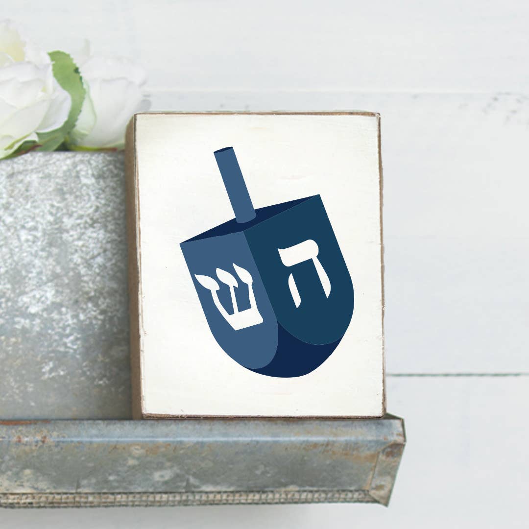 Rustic Marlin - Dreidel Decorative Wooden Block - ModernTribe