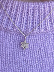 Alef Bet - Pave Diamond Star of David Necklace - White Gold - ModernTribe