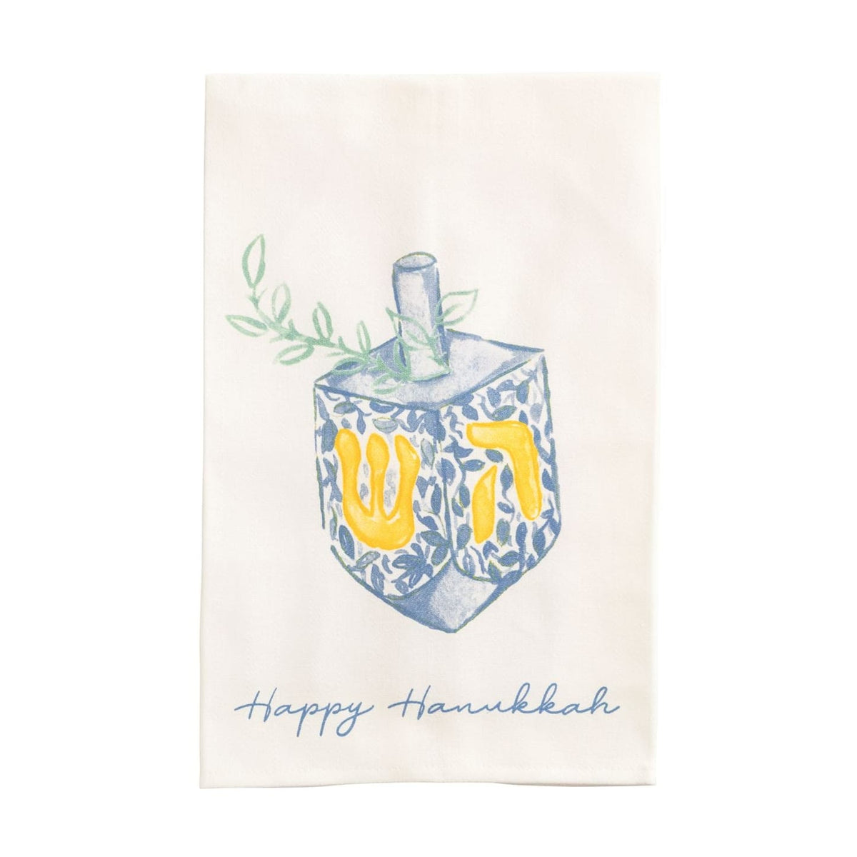 Mud Pie Tea Towels Dreidel Hanukkah Tea Towel