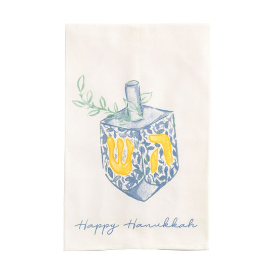 Dreidel Hanukkah Tea Towel