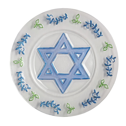 Glass  Star of David Plate