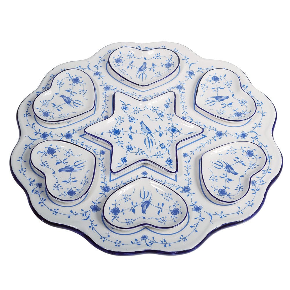 Israel Museum Seder Plates Vienna Ceramic Seder Plate and Bowl Set by Israel Museum