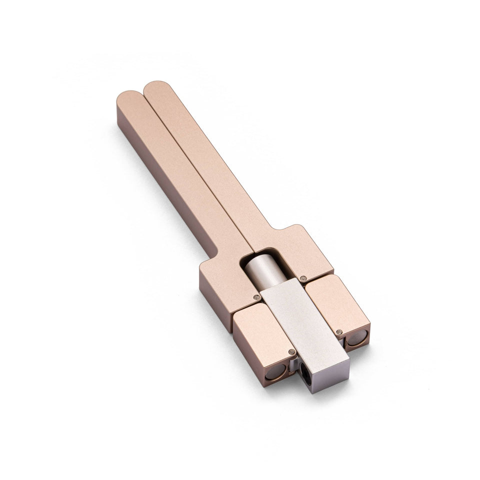 Israel Museum - Folding Travel Menorah by Israel Museum - Champagne - ModernTribe
