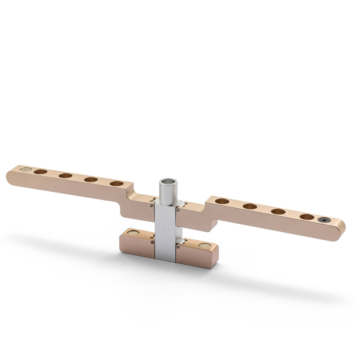 Israel Museum - Folding Travel Menorah by Israel Museum - Champagne - ModernTribe