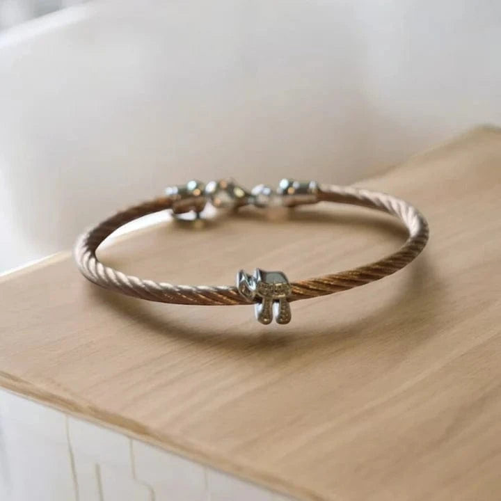 Alef Bet Bracelets Chai Diamond Stacking Cable Bracelets - Rose Gold, Gold, Silver or Black