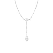 Steph Eye and Hamsa Lariat - (Sterling Silver, Gold-Plated or Two-Tone) - Sterling Silver
