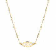 Miriam Merenfeld Jewelry Necklaces Gold-Plated / 15" Vale Evil Eye Necklace - (Sterling Silver, Gold-Plated or Two-Tone)
