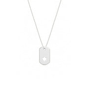 Miriam Merenfeld Jewelry Necklaces Sterling Silver Star of David ID Tag Necklace - (Sterling Silver, Gold-Plated or Two-Tone)