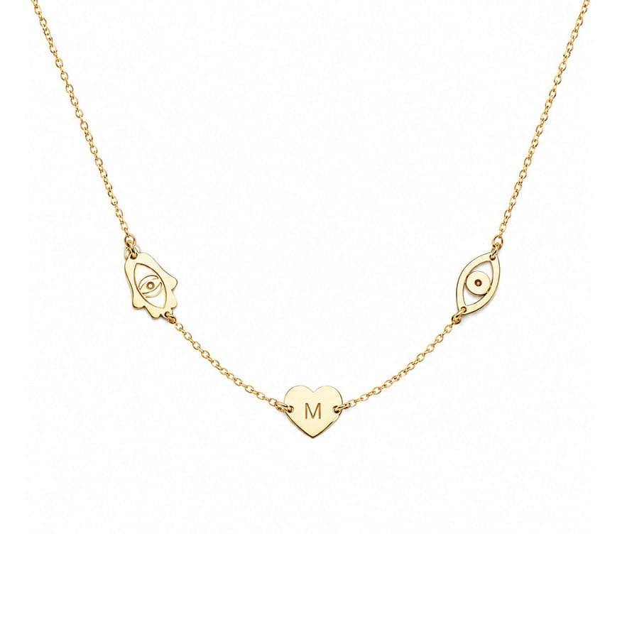 Miriam Merenfeld Jewelry Necklaces Gold-Plated Good Luck Minis Necklace - (Sterling Silver, Gold-Plated, or Two-Tone)