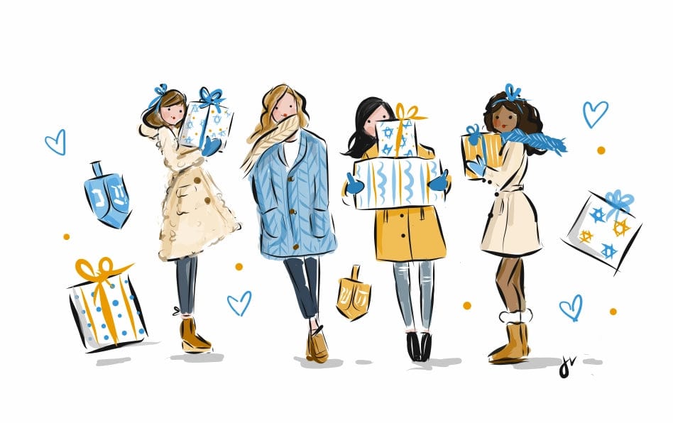 Jennifer Vallez - Hanukkah Girls Ceramic Mug - ModernTribe