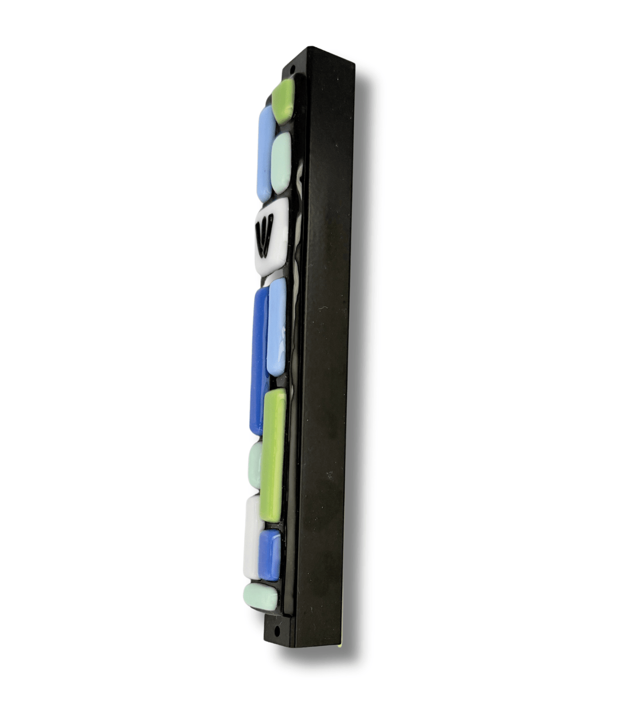 Shevi B Glass Creations - Renewal Mondrian Glass Mezuzah - ModernTribe