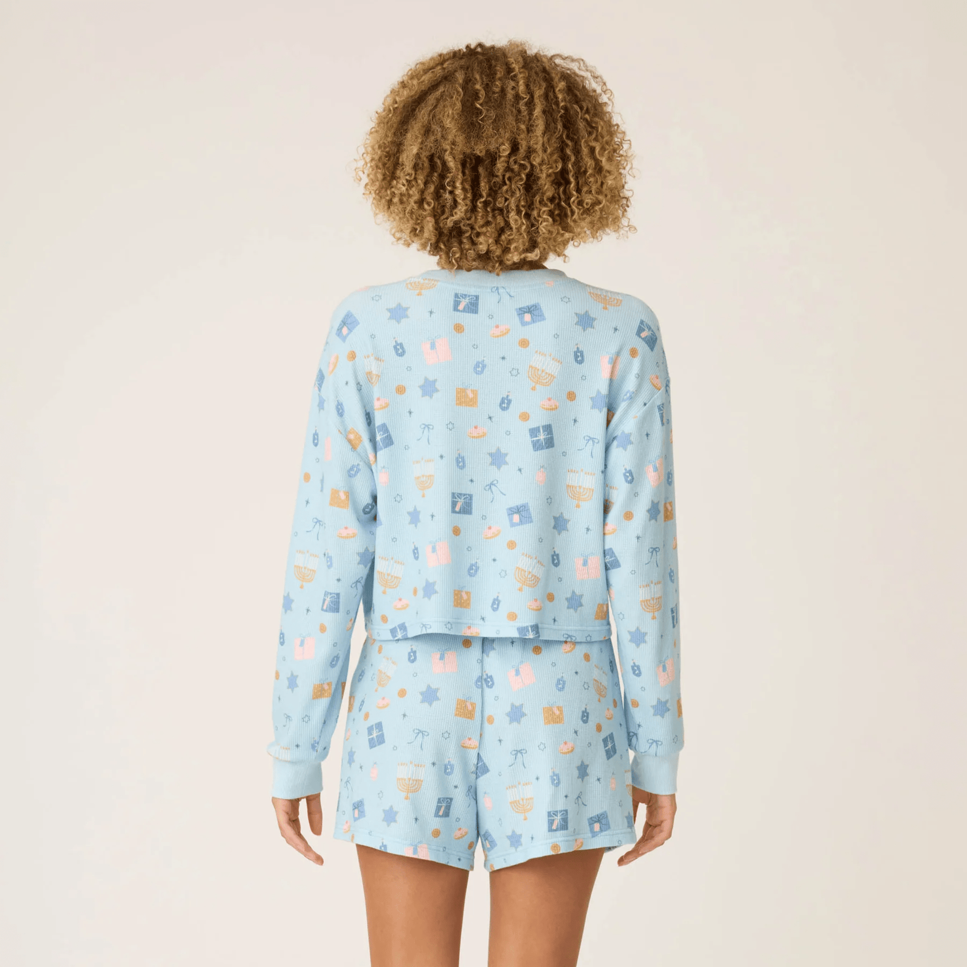 PJ Salvage Pajamas Women’s Blue Hanukkah Boxer PJ Gift Set by P.J. Salvage - (Sizes XS - XL)