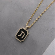HOTCROWN - Personalized Enamel Letter Necklace - 14k Yellow Gold - ModernTribe