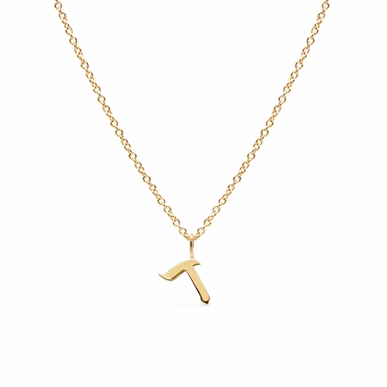 HOTCROWN - Personalized Hebrew Initial Necklace - 14k Yellow, Rose or White Gold - ModernTribe