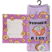 MeMoi Socks Thanks A Lox Greeting Card Socks