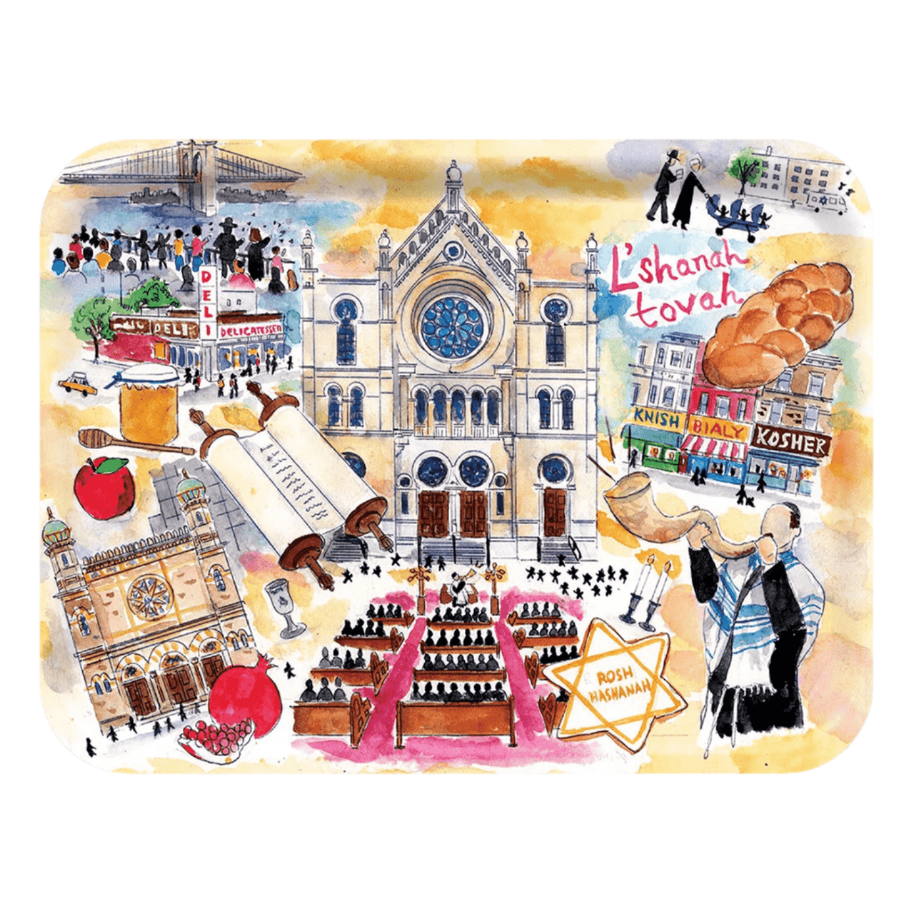 Trays4Us - L’Shanah Tovah Tray by Michael Storrings - ModernTribe