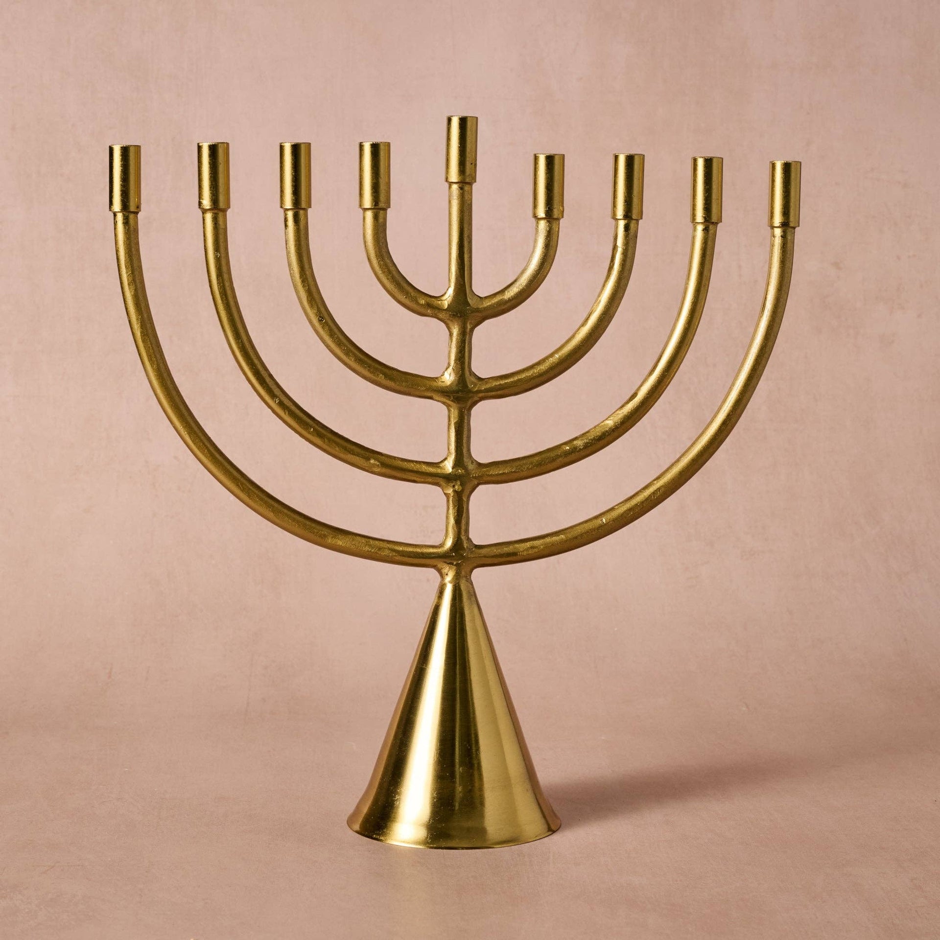 Ten Thousand Villages Menorahs Jyoti Brass Horn Menorah