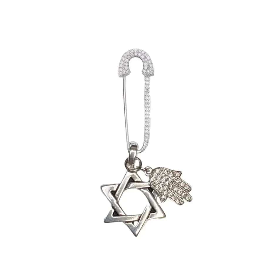 Love, Lisa - Star of David and Hamsa Pin - ModernTribe