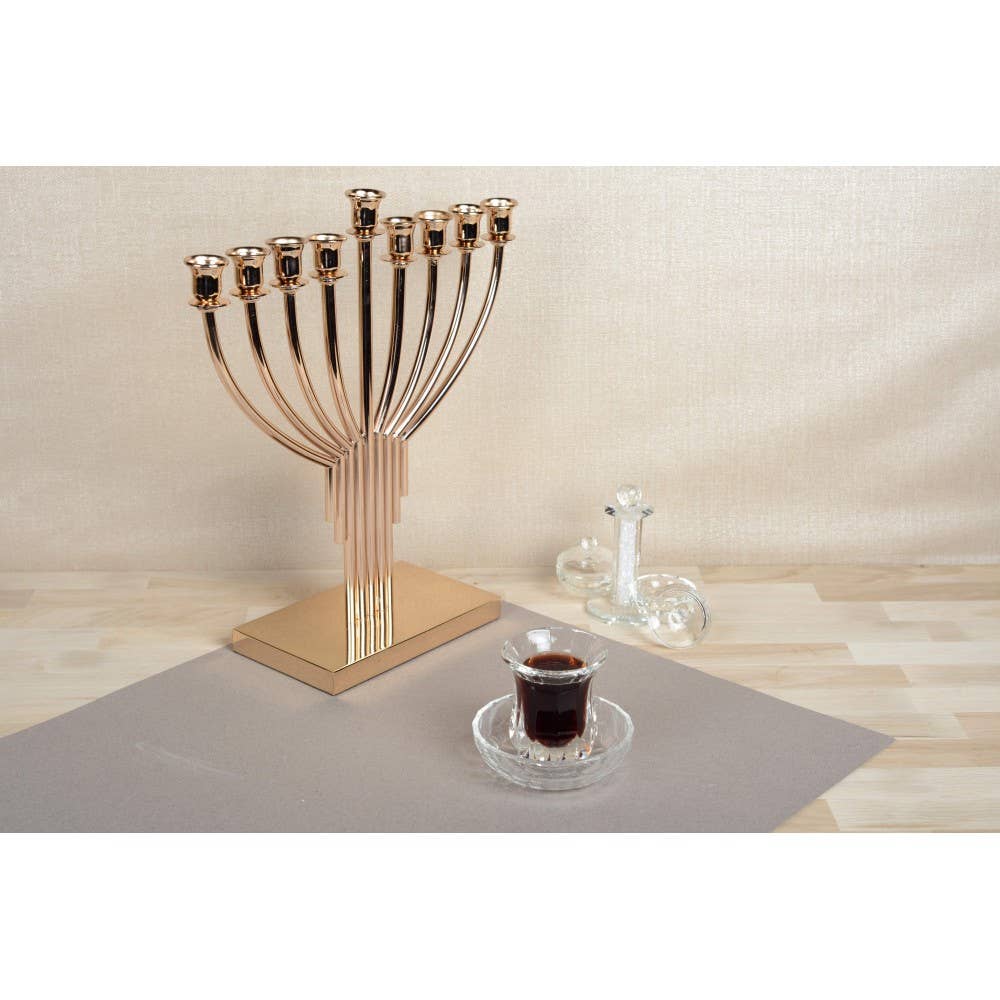 Aulica - Gilded Iron Menorah Chandelier - ModernTribe