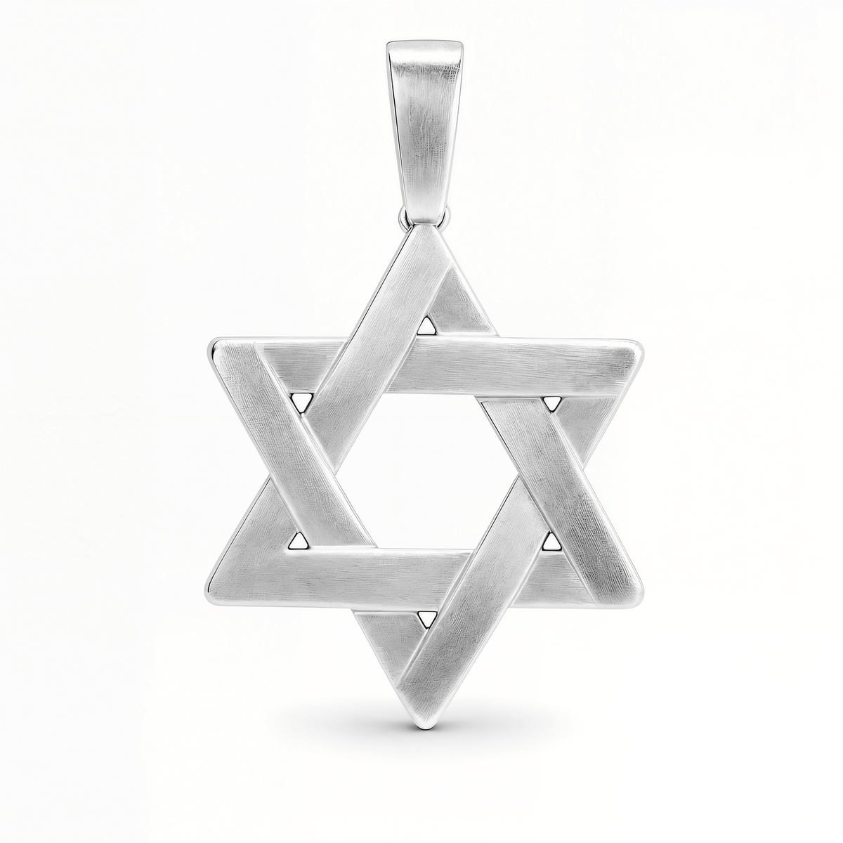 Izakov Fine Jewelry Necklaces Matte Finish Star of David Pendant - 14k Yellow, White or Rose Gold