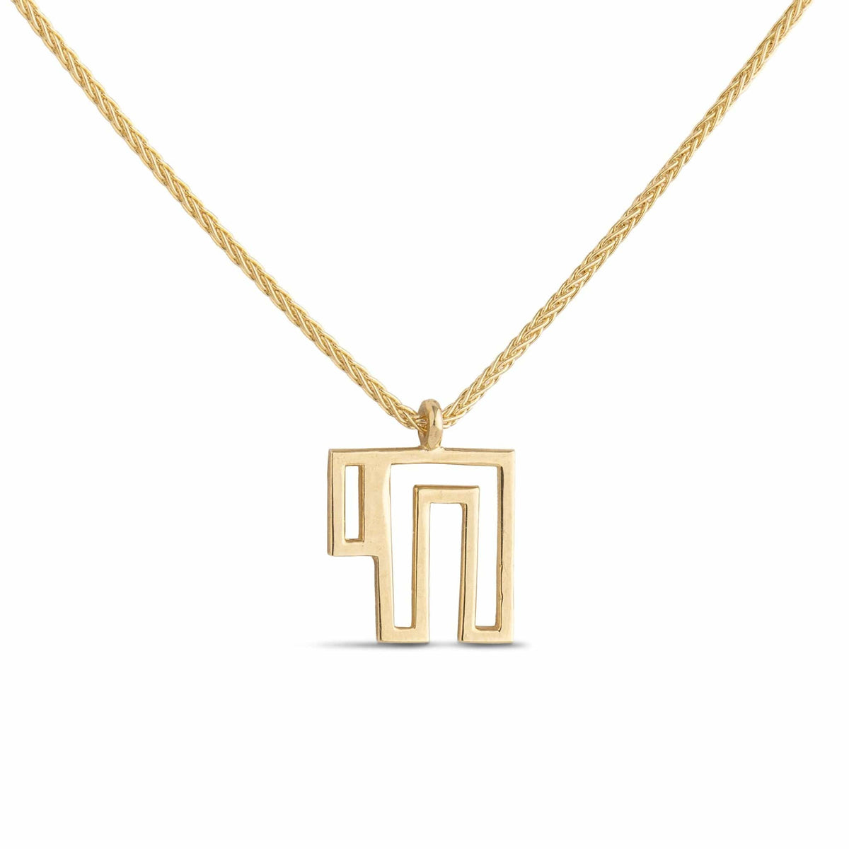 Israel Museum - Chai Outline Necklace by Israel Museum - 14k Gold - ModernTribe