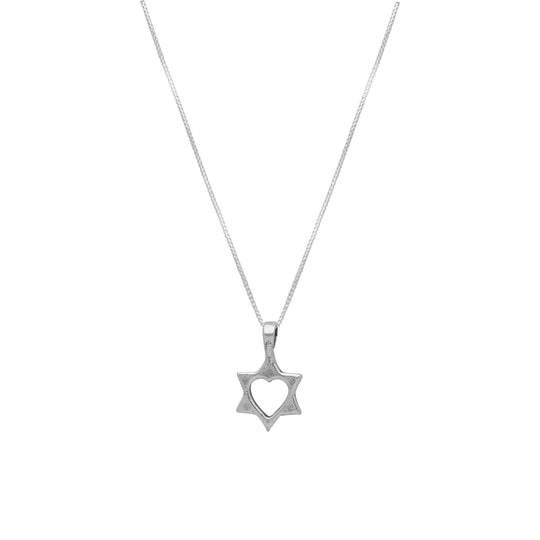 Star of David and Heart Necklace by Israel Museum