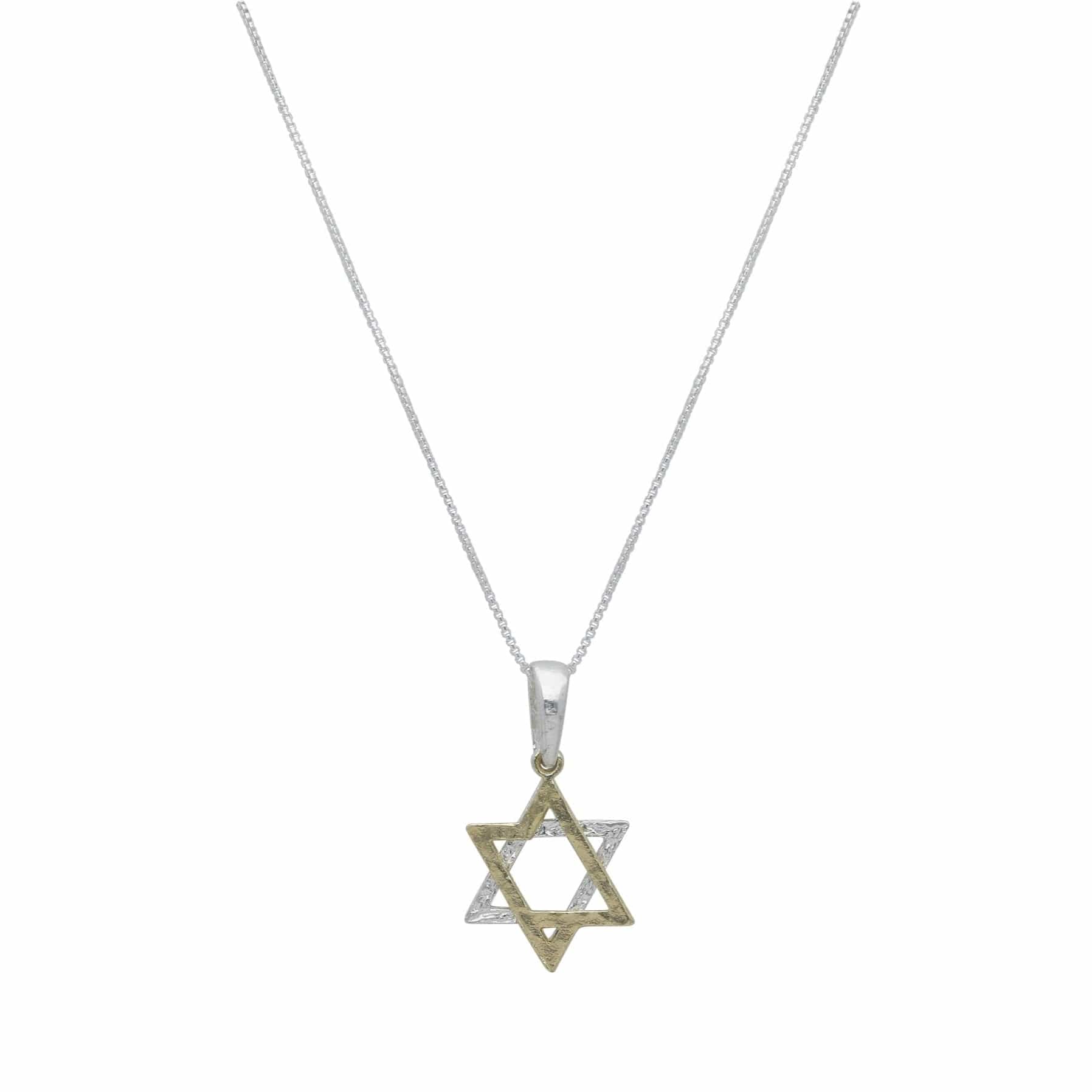 Israel Museum Necklaces Two-Tone Star of David Necklace by Israel Museum