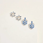 Designature New York - Star of David and Dreidel Stone Earring Set - Silver or Gold - ModernTribe