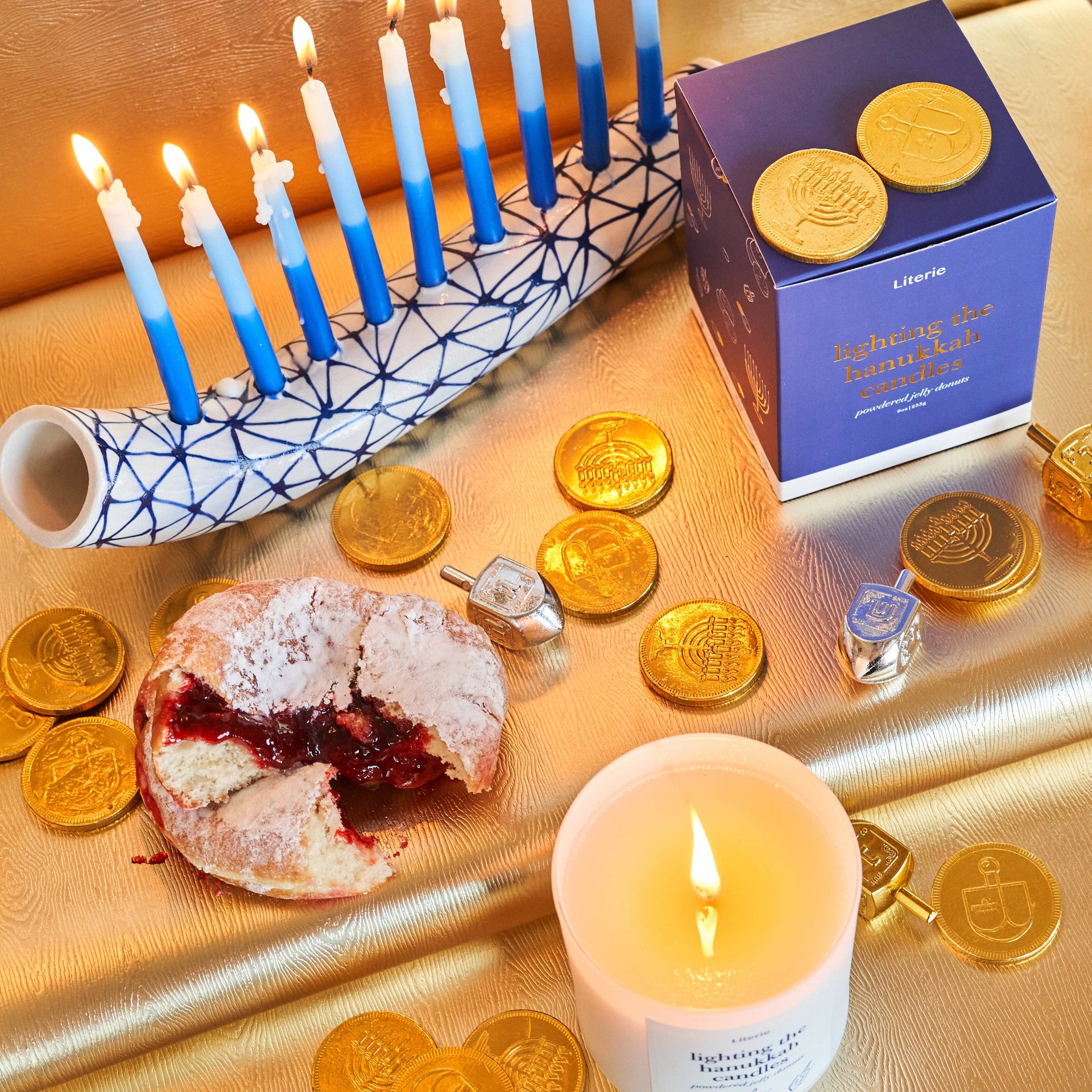 Literie Candles Powdered Jelly Donuts Scented Candle
