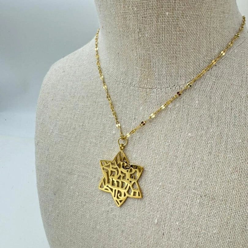 Koch La Ni Jewelry Necklaces Shema Star of David Necklace