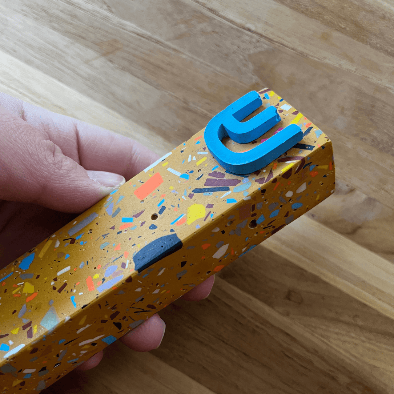 The Materials Design Co. - Sunshine Yellow Rainbow Terrazzo Mezuzah - ModernTribe