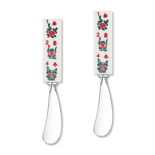 Mah Jongg Flowers Spreader - Set of Two