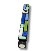Shevi B Glass Creations - Renewal Mondrian Glass Mezuzah - ModernTribe