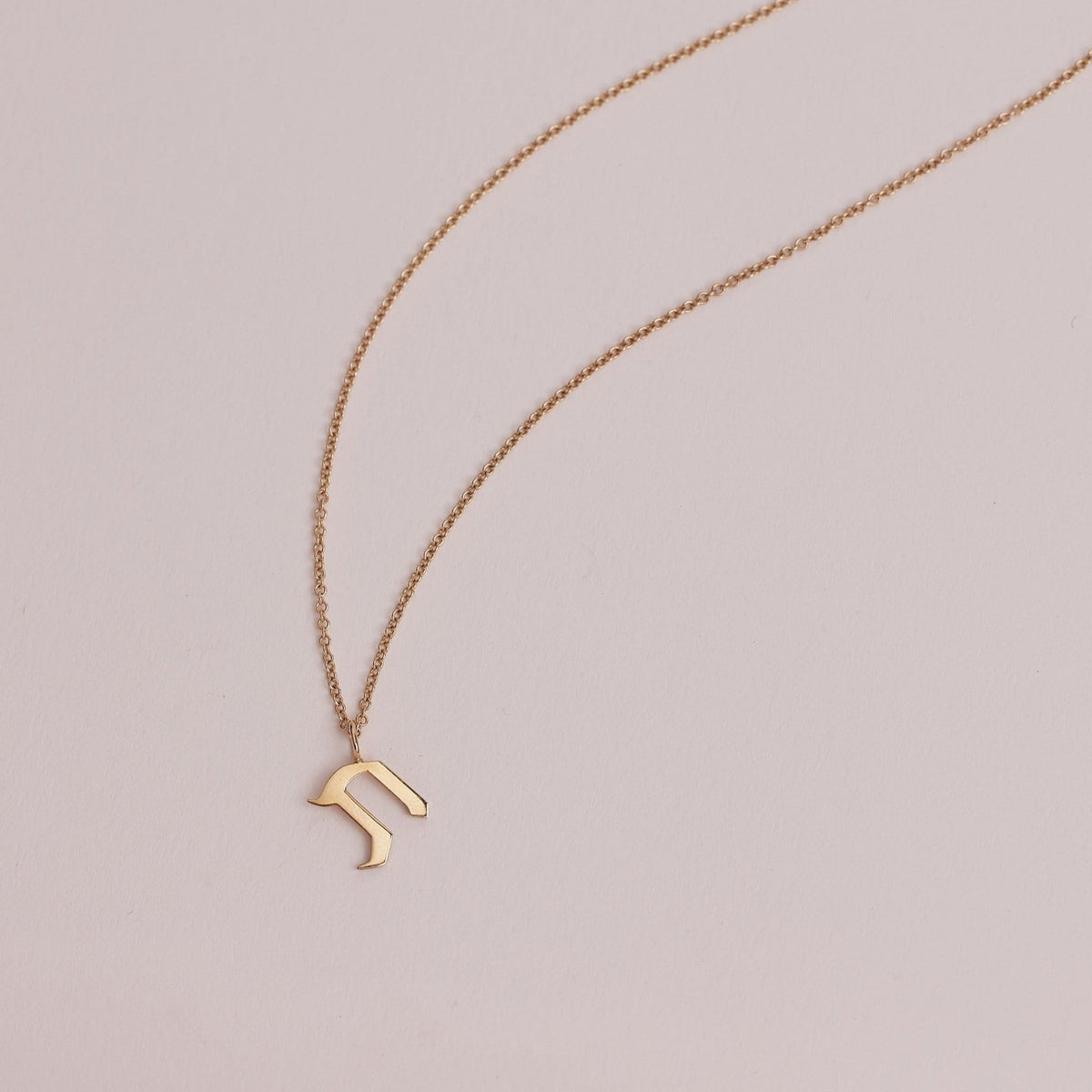 HOTCROWN - Personalized Hebrew Initial Necklace - 14k Yellow, Rose or White Gold - ModernTribe