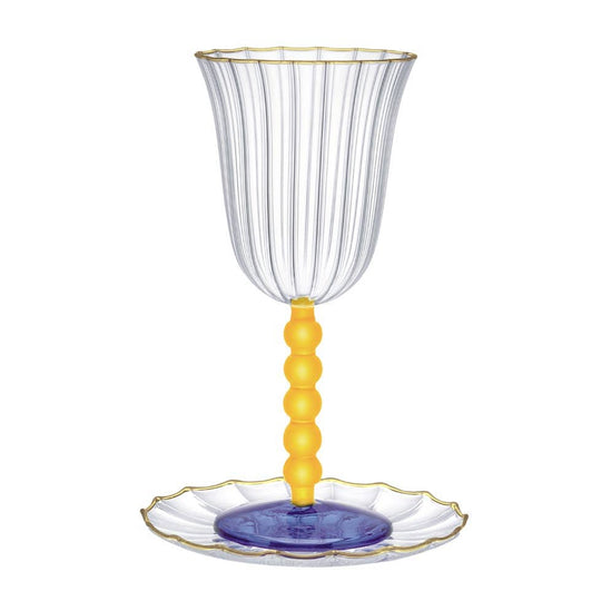 Golden Pearl Kiddush Cup with Saucer